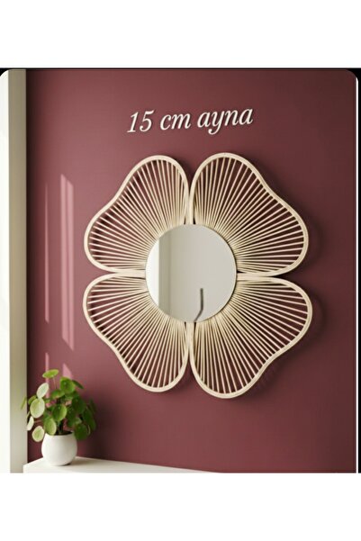 ebrulihome Rattan yonca ayna 15 cm