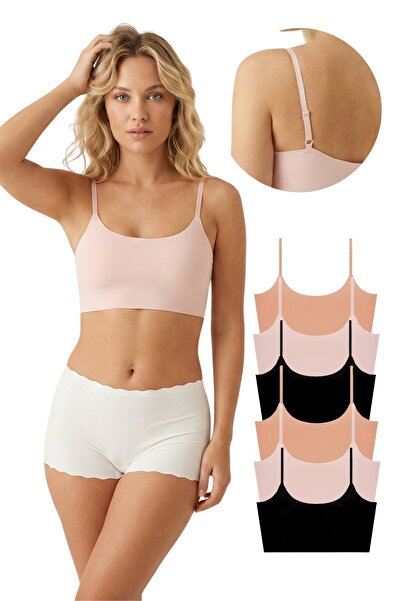 Newlilla 777 Thin Strap Laser Cut 6-Piece Crop Bustier Pack