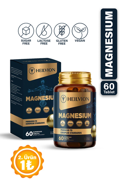 HEILVION MAGNEZYUM Multi Complex 3'Lü Form ( BİSGLİSİNAT, SİTRAT, MALAT) & B6...