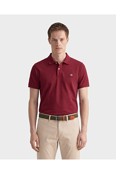 Gant Erkek Bordo Regular Fit Polo