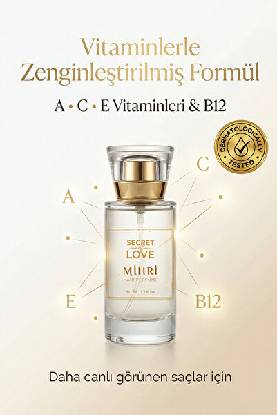 SECRET OF LOVE Mihri Organik Aloe Vera Özlü Vitaminli Saç Parfümü 50 ml