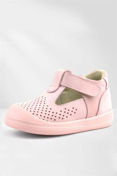 Rakerplus صندل أطفال تشريحي من الجلد الطبيعي باللون الوردي