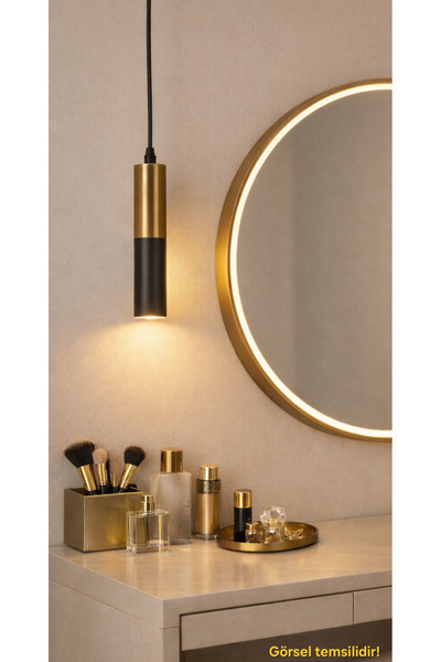 Bozyaka Aydınlatma Arya Dekoratif Tavan Sarkıt Siyah & Eskitme Kaplama Tekli ...