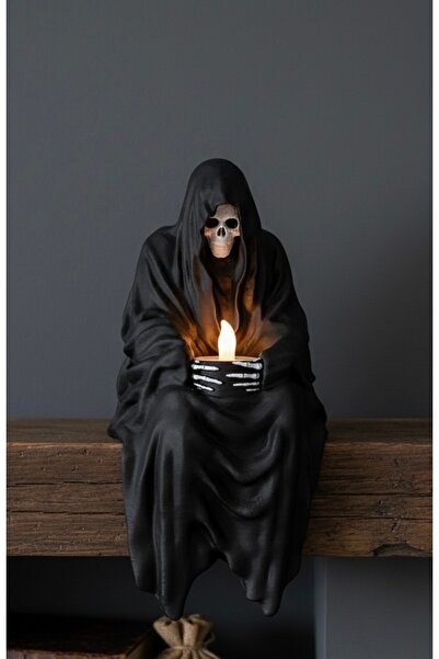 aubadecandles Grim Reaper Işıklı Dekoratif Heykel - Gotik Aksesuar