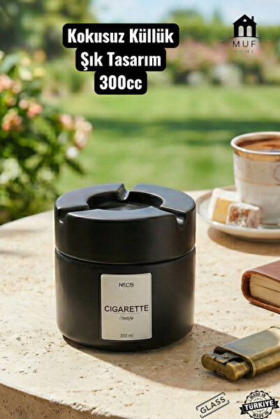 MUF HOME Γυάλινο σώμα, χωρίς οσμή, πρακτικό, πυράντοχο, με πλαστικό καπάκι, δ...