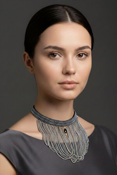 PETEK AKSESUAR Gothic Punk Chain Pendant Necklace Choker