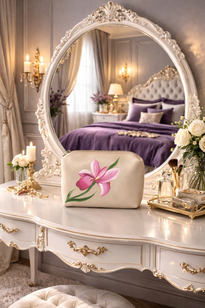 Hope Blooms Makeup Bag Hand Made Zipper Bag