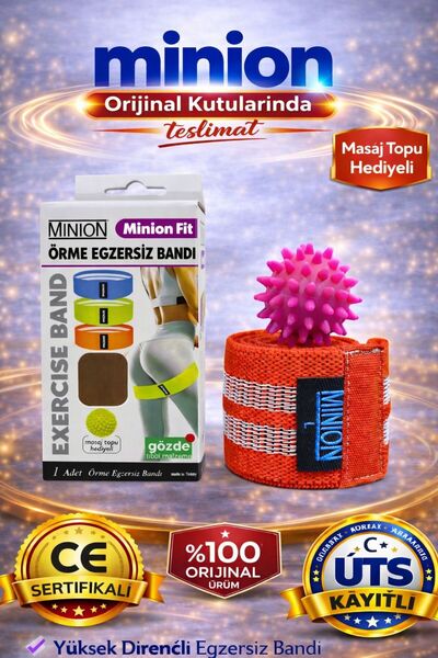 Minion Bandă de exerciții tricotată Pilates Band - ROȘU