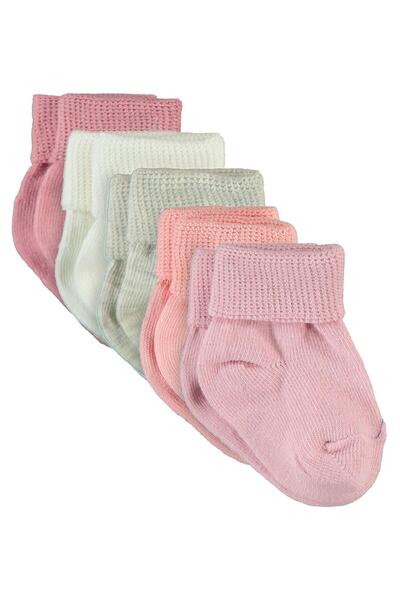 Civil Baby Basic 5'li Kutulu 6-12 Ay Bebek Kız Çorap Set - Standart