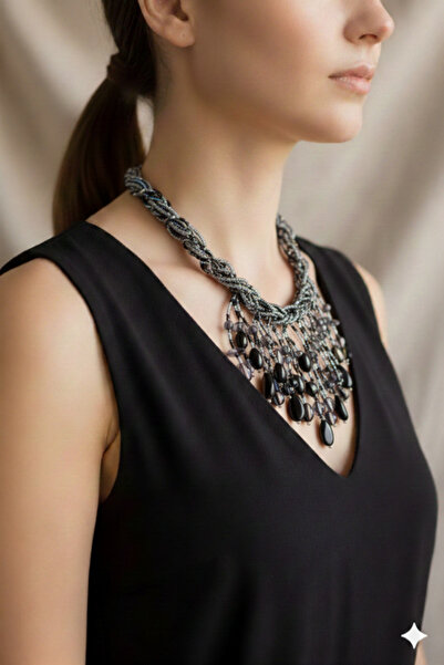 PETEK AKSESUAR BONCUK TASARIM EL YAPIMI KOLYE