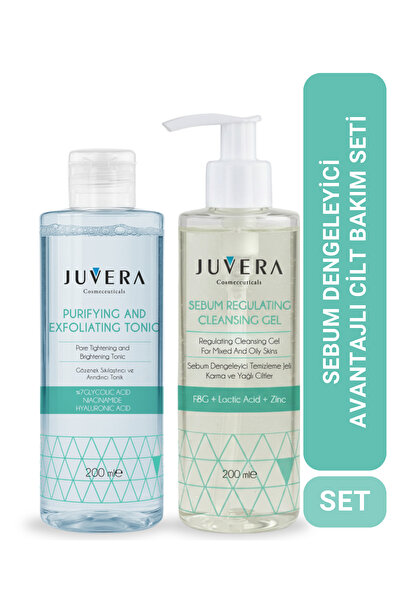 JUVERA Cosmeceuticals Yağlı Ve Akneye Eğilimli Ciltler Için Temizleme Jeli Ve...