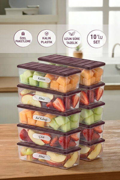 SELKA HOME 10 قطع 2 لتر. حاوية تخزين منظمة للثلاجة من نورا