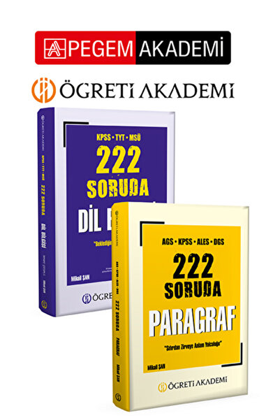 Pegem Akademi Yayıncılık PEGEM AKADEMİ KPSS TYT MSÜ 222 Soruda Dil Bilgisi Ta...