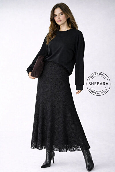 SHEBARA Висока талия, дантелена, еластична, удобна пола