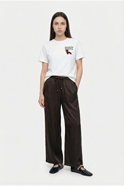 Quzu Dog Printed Oversize T-Shirt Ecru