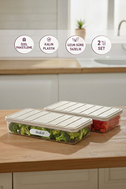SELKA MUTFAK 2 Pieces 2.25 Lt. Nora Organizer Refrigerator Freezer Organizer ...