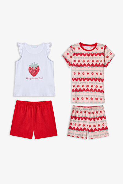 Penti Red Girl's Berrylicious 2-Piece Pajama Set