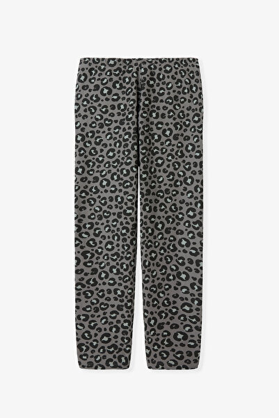Penti Girl's Leopard Patterned High Waist Cotton Leggings