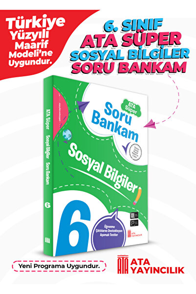 Ata Yayıncılık 6. Sınıf Ata Süper Sosyal Bilgiler Soru Bankam
