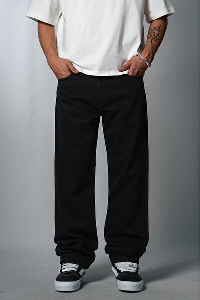 GRJ denim Silent Black Baggy Fit Black Men's Jean Pants