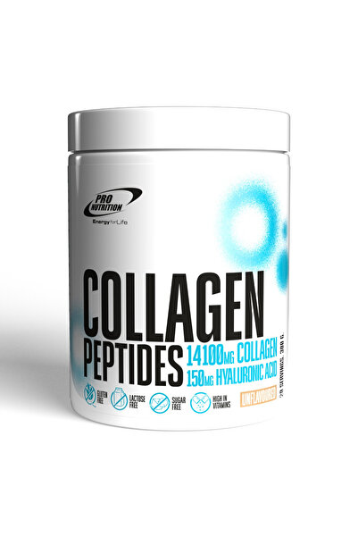 Pro Nutrition Collagen Peptides – Acid hialuronic și vitamine, 300g, fără aromă