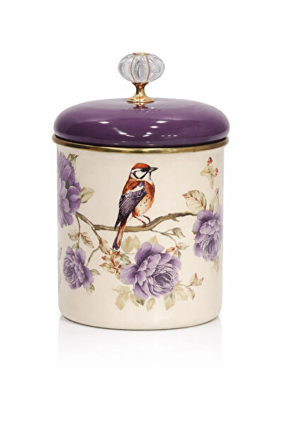 PR HOME جرة توابل فيوريلا مطلية بالمينا مقاس وسط 12 سم