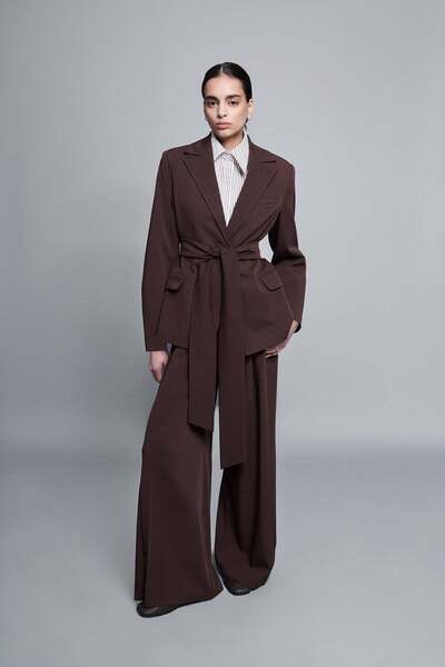 VATKALI Jachetă blazer supradimensionată cu curea