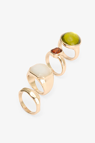 Penti Gold Color Elisa 4-Piece Ring Set