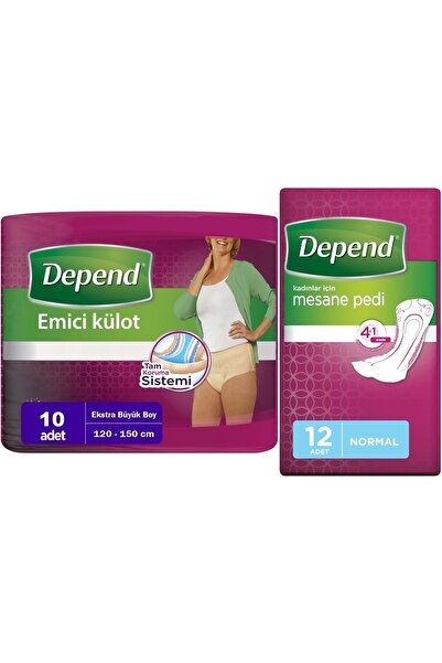 Depend Absorbent Panty Liner XL - Extra Large - Women (10 Pieces)+Bladder Pad...