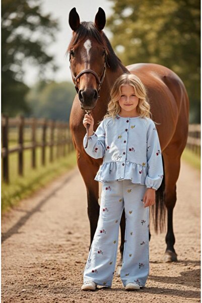 Hilal Akıncı Kids Set cu broderie florală pentru fete