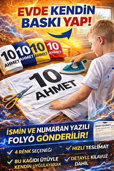 sueloutdoor Forma arkası yazı SİYAH | Forma yazısı Tshirt baskı sayı yazı For...