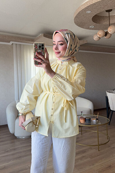 LOCCO Brit Düğme Detaylı Gömlek Sarı