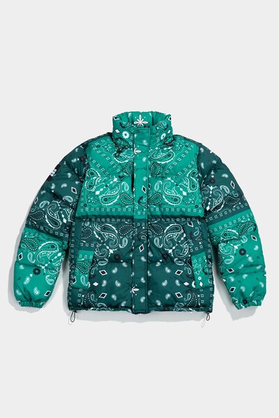 No Future Urban Paisley Men's Puffer Coat Jacket Nf0503Ys