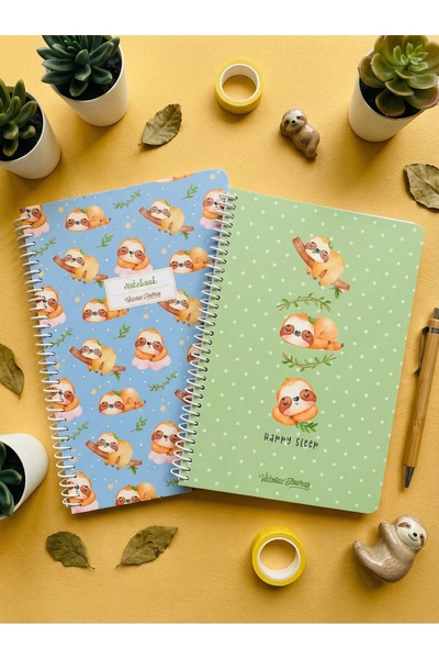 Victoria's Journals A5 Spiral School Notebook Set of 2 – Plain Soft Touch Cover