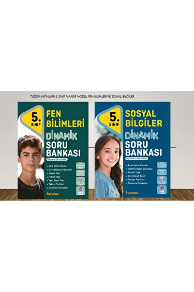 Tudem Yayınları 5. SINIF FEN BİLİMLERİ DİNAMİK SORU BANKASI + SOSYAL BİLGİLER...