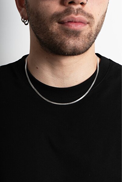 UKHWD SUPPLY 3mm x 50cm Snake Italyan Çelik Zincir Kolye KA1174GM