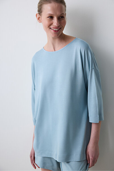 Penti Aging Collagen Light Blue Shorts Pajama Set