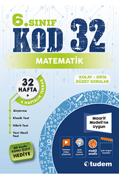 Tudem Yayınları TUDEM 6 MATEMATİK KOD 32