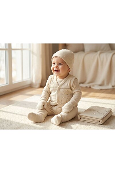 Gaye Men's Balloon Bear 10-Piece Hospital Discharge Bodysuit Set - 100% Cotton