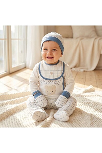 Gaye Men's Man 5-Piece Hospital Gown Set with Straps - 100% Cotton
