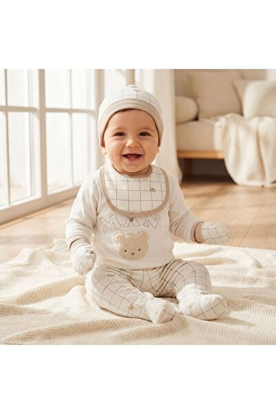 Gaye Men's Man 5-Piece Hospital Gown Set with Straps - 100% Cotton