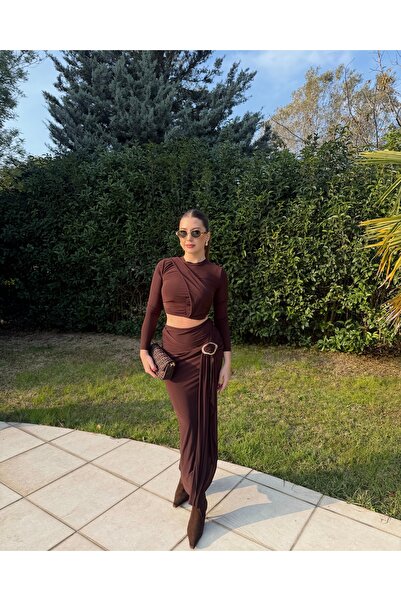 Butik Missy Sandy Takım-Etek/Crop