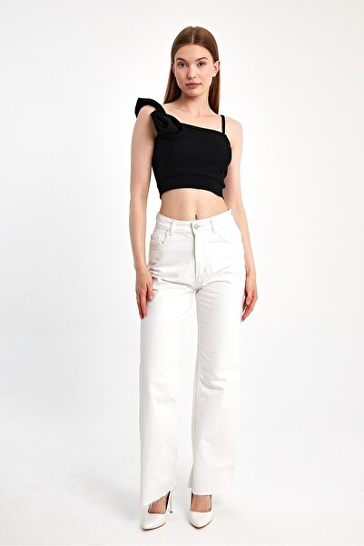 ihraç pazarı بلوزة نسائية عصرية أنيقة بتفاصيل ياقة على شكل وردة و5 خيارات ألو...