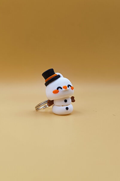 Rodopiva سلسلة مفاتيح متحركة على شكل رجل الثلج اللطيف - حلية متحركة لتزيين ال...