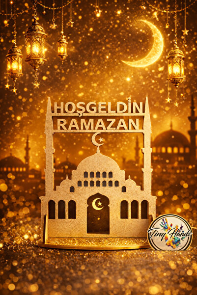 tiny hands Ramazan Ayı Temalı Ahşap Boyama Çocuk Okul Atölye Etkinlik Cami Bo...