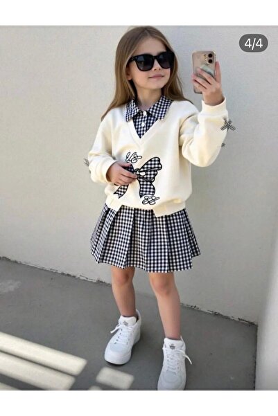 vera kids بدلة أطفال على الطراز مع تنورة