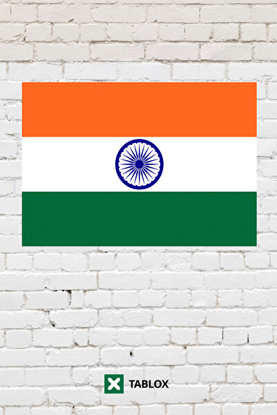 TABLOX Drapelul țării India Tablou decorativ Tablou din lemn MDF Semn stradal...