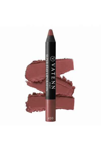 VATENN ITALY super stay lip crayon 410– Non-Dry Smooth Matte Lipstick, Waterp...