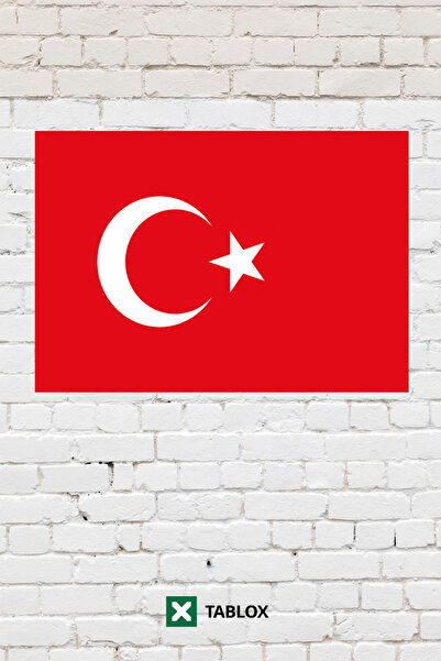 TABLOX Drapelul Turciei Tablou decorativ cu drapelul Turciei Tablou din lemn ...
