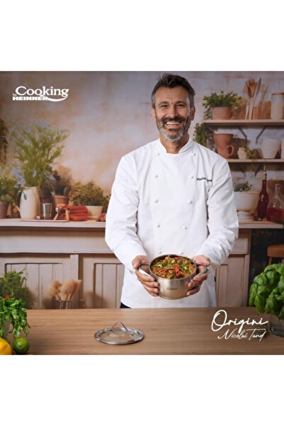 Cooking by Heinner STAINLESS STEEL PAN+LID 16X9 CM, 1.8L, NICOLAI TAND, ORIGINI,